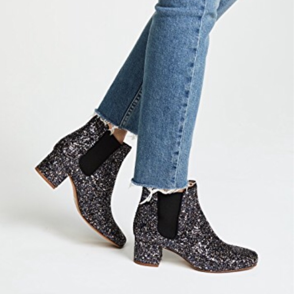 Madewell Macey Sparkle Glitter Chelsea Boot 8